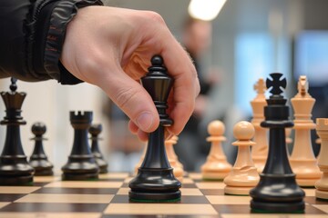 The tactile sensation of moving a chess piece on the board