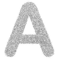 Silver Glitter 3d Font Uppercase . Silver Glitter Letter A
