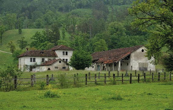Modolo, mountain road in Veneto, Italy, in the province of Belluno Veneto Italy