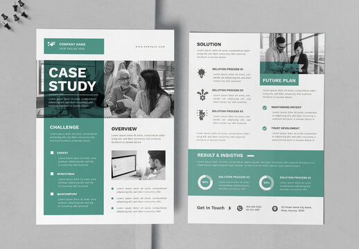 Case Study Design Template Layout With Creative Idea