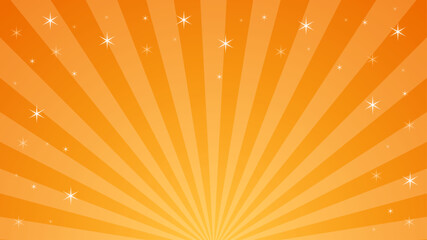 放射線　背景　キラキラ　オレンジ　シンプル
