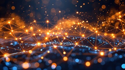 Naklejka premium Futuristic high-definition digital fusion, clever integration of artificial intelligence, machine learning, and big data elements in a high-tech style, science, artificial intelligence technology, inn