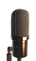 Professional microphone isolated on a transparent background