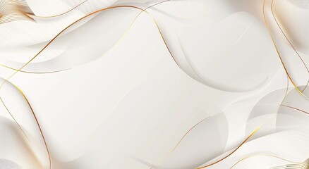 white abstract background with shining gold lines