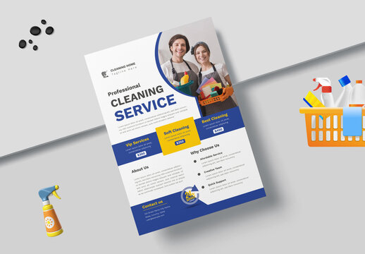 Cleaning Services Flyer Template Layout