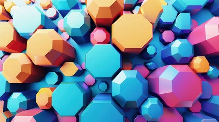 An artist of colorful geometric showcasing of geometric of hexagon  shape background 