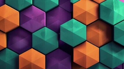 Naklejka premium an abstract pentagons colorful geometric shapes background 