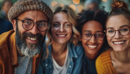 A diverse group of happy customers, their laughter and camaraderie echoing genuine appreciation for your services.