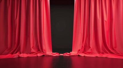 red velvet curtain