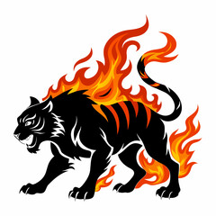 black-silhouette-on-fire-tiger-face-logo-on-white