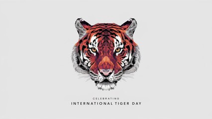 International tiger day , Save Tigers. Global Tiger Day,awareness for conservatio. Ai Generated