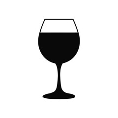 Glass with drink, beverage line icon. Glass of water outline icon. Simple, minimal symbol. Vector illustration.
