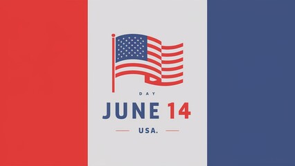  American Flag Wave, Flag Day in the United States .Ai generated