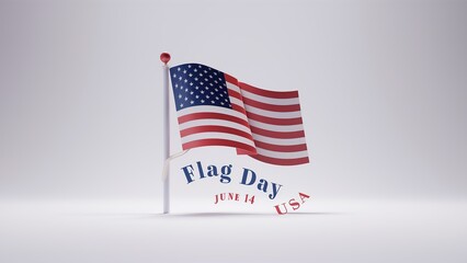  American Flag Wave, Flag Day in the United States .Ai generated