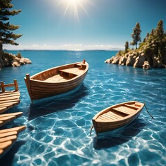 Obraz premium boat on the beach