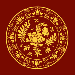 flower floral plant leaf tree symbol pattern icon silhouette illustration vector graphic design element circle design traditional vintage style 