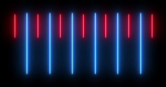 Moving up and down loading like a audio spectrum neon light beam bg in 4K. Cyber floor vj loop vibrant spectrum shiny music galaxy concert hall atmosphere abstract podcast broadcasting bg pulse trendy