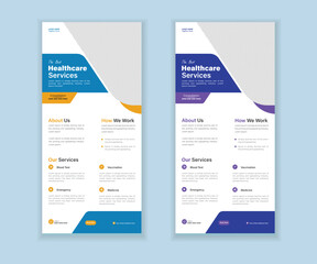 Medical Roll-Up Or Dl Flyer And Rack Card Design Template For Your Business