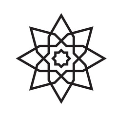 Islamic Geometric Outline Pattern