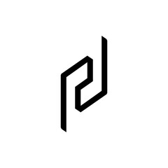 symbol in line logo with black color
