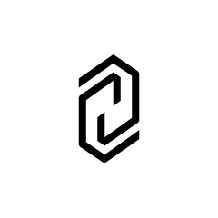symbol in line logo with black color