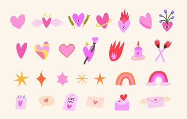 Colección de iconos de amor y dulzura