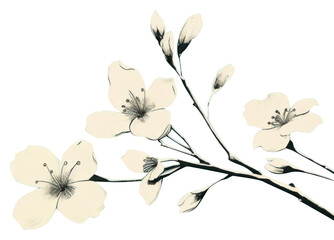 PNG Jasmine flower art blossom plant.