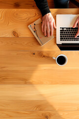 High Angle View of a minimal Work Desk