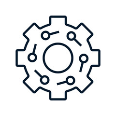 Electronic component concept. Vector linear icon isolated on white background.