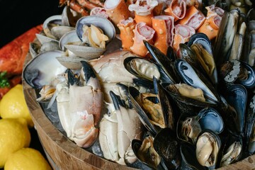 Variation of Grilled Prawns and Salmon with Fresh Lemon