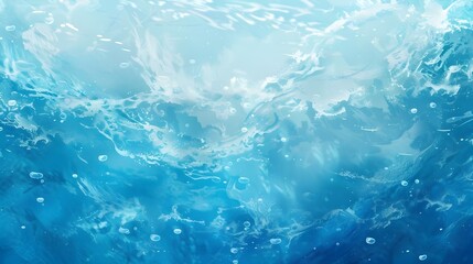 Obraz premium Tranquil Underwater Sea Wave Art Romantic Backdrop for a Beach Wedding