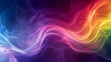 Obraz premium Abstract colorful light particles wave