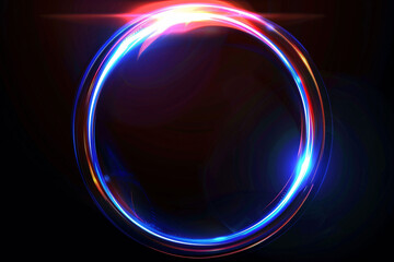 Technological colorful aperture background, colorful halo rings