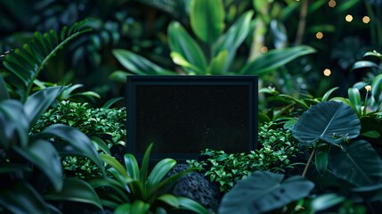 Illuminate your designs with the radiance of a starry night using this empty frame mockup.