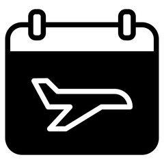 Flight calendar or schedule icon