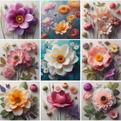 collage of flowers