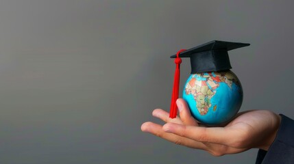 Hand Holding Graduated Globe