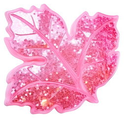 PNG  Pink leaf glitter plant white background. AI generated Image by rawpixel.