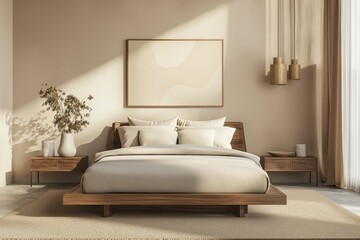 Modern Bedroom Interior Mockup