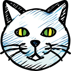 cat, icon uneven fill