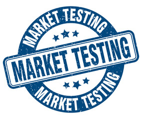 market testing stamp. market testing label. round grunge sign