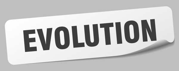 evolution sticker. evolution label