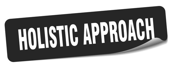holistic approach sticker. holistic approach label