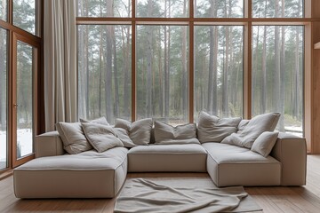 Minimalist Forest Living Room