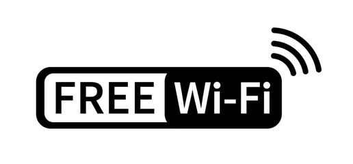 Free wifi icon zone. Internet connection. Wireless Network icon. Broadcasting area with WiFi. Vector illustration