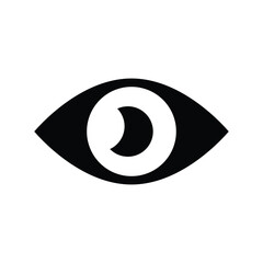 Eye icon illustration sign design style with white background.