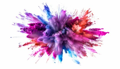 Explosive Color Burst in Pink, Purple, and Blue