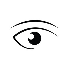 Eye icon illustration sign design style with white background.