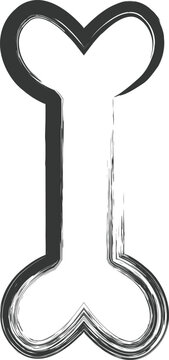 recommend clip art: 医療関連の筆書き単品イラスト　骨