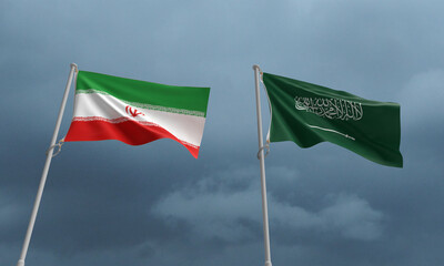 iran iraq saudi arabia flag countey international vs conflict government war politic business economy trade middle east iranian agreement national concept travel international diplomacy turkey qatar